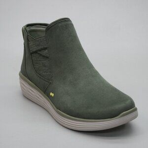 Ryka Ladies 8.5 Noelle Alpine Green Faux Nubuck Side-zipper Ankle Chelsea Boots